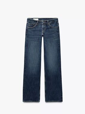 Zara TRF Low-Rise Wide Leg Jeans